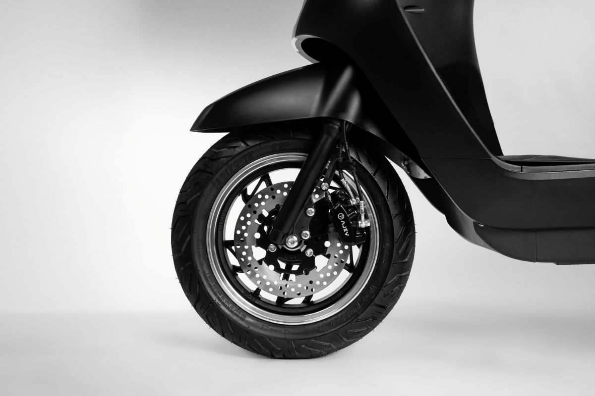 Front wheel and disc brake